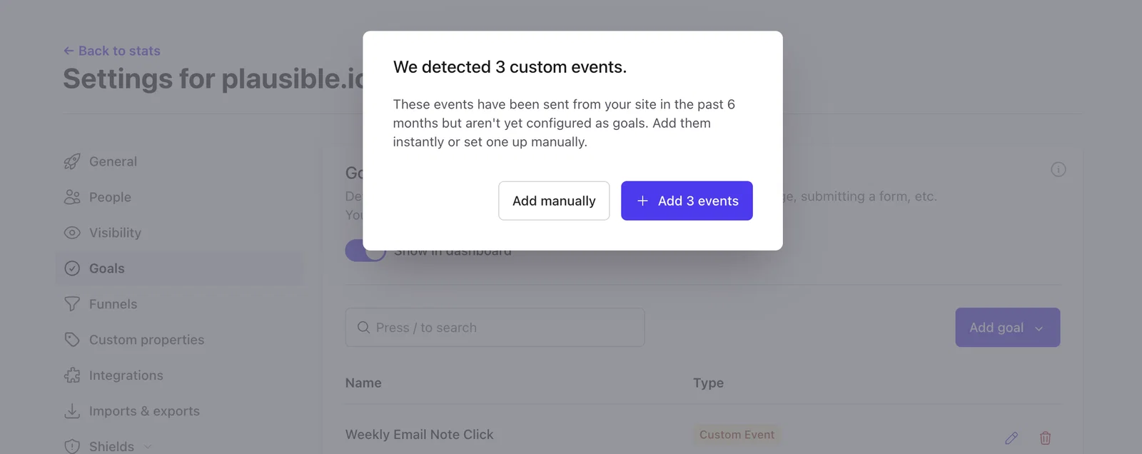 Add all existing events with a single click Add all existing events with a single click