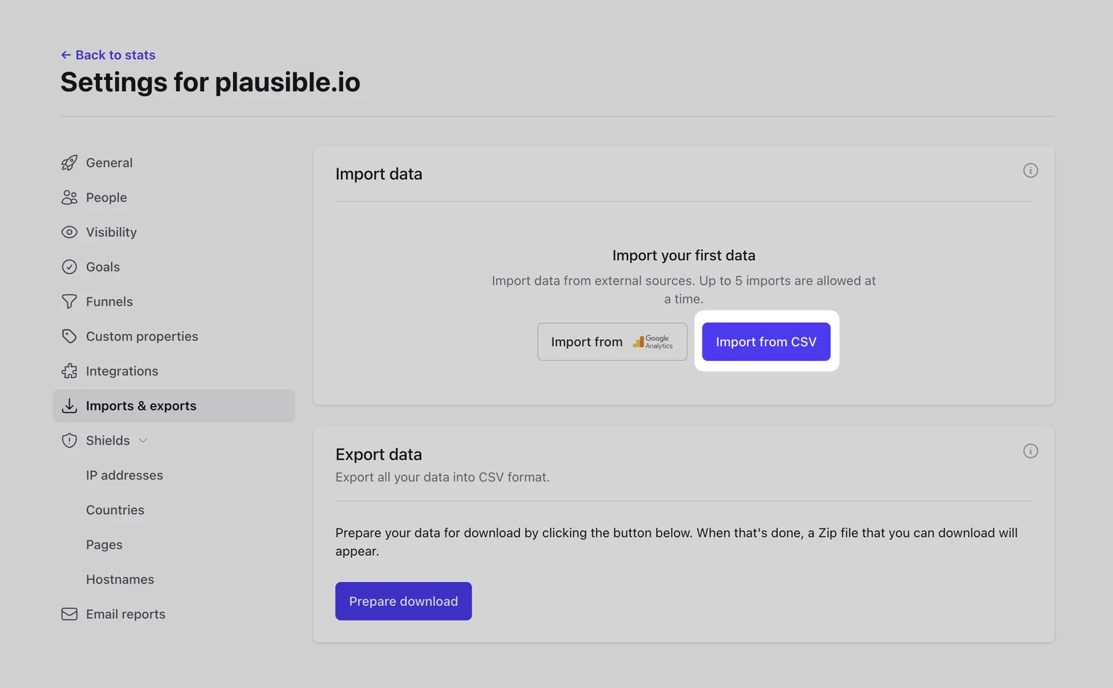 Import CSV