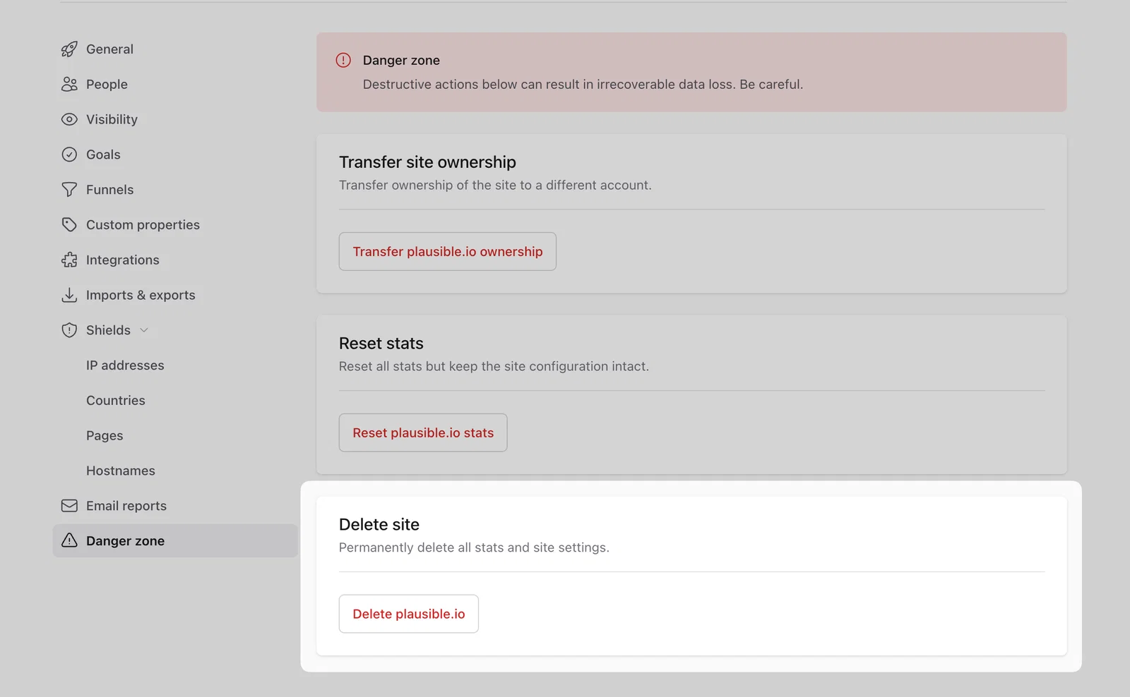 Delete your site data and your stats
