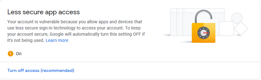 Less Secure Access Gmail